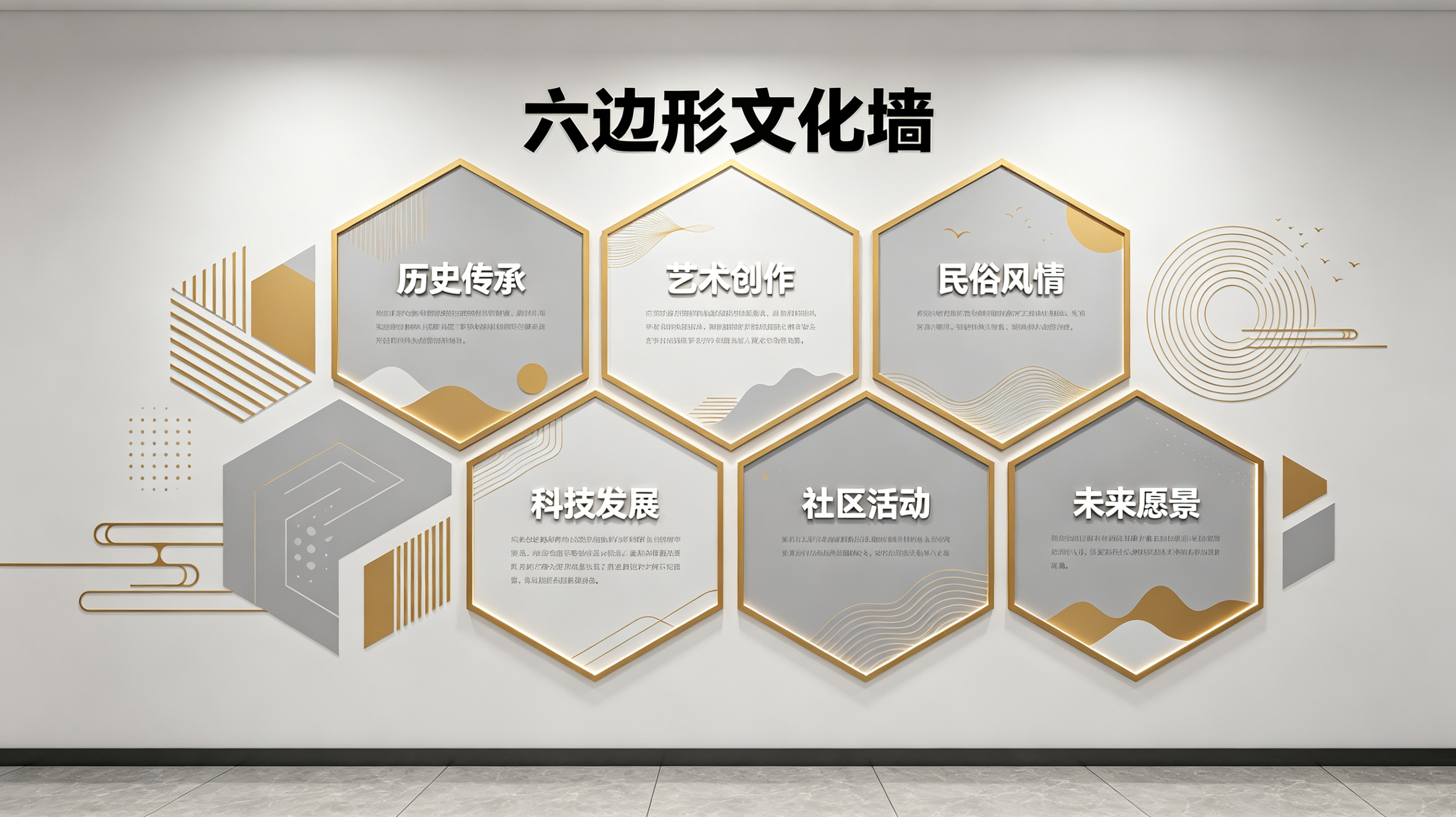 盘州企业文化墙 | 六边形信息美学